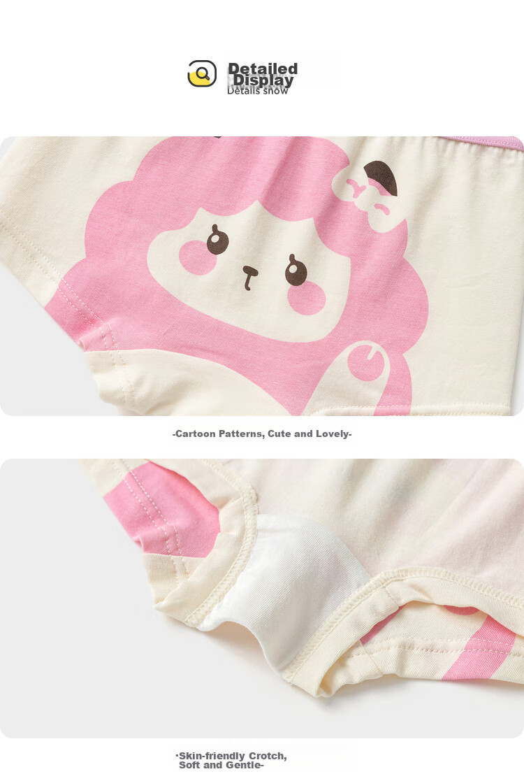 BALABALA Baby Cotton Underwear Class A Girls' Boxer Briefs Children's Boys' Shorts Three-Pack 208924170120 15
