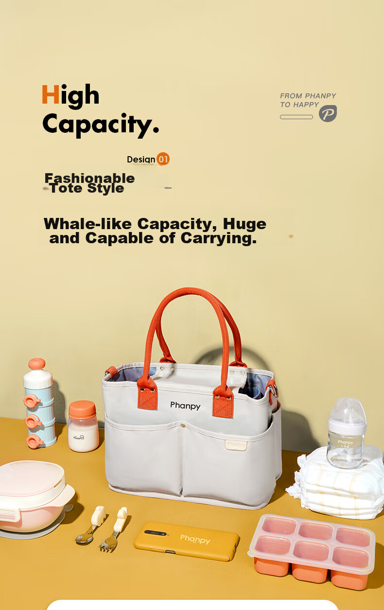 Xiaoyaxiang Mommy Bag Large Capacity Shoulder Crossbody Handheld Mom Bag Baby Outdoor Lightweight Maternity Bag (Yiqiu) 3