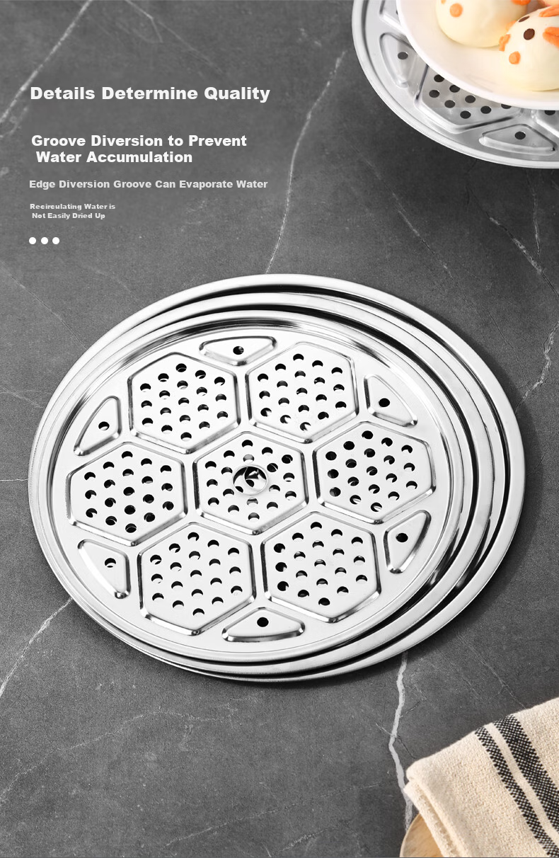 Newair Stainless Steel Steamer Rack, Household Steamer Pot, Wok Steaming Tray, Double Boiler Steaming Rack, Thickened Plate Steaming Stand 4