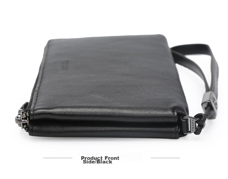 HONGU Handbag, Top-Grain Leather Men's Clutch, Long Wallet for Men, Gift Box Packaging, Birthday Present 19