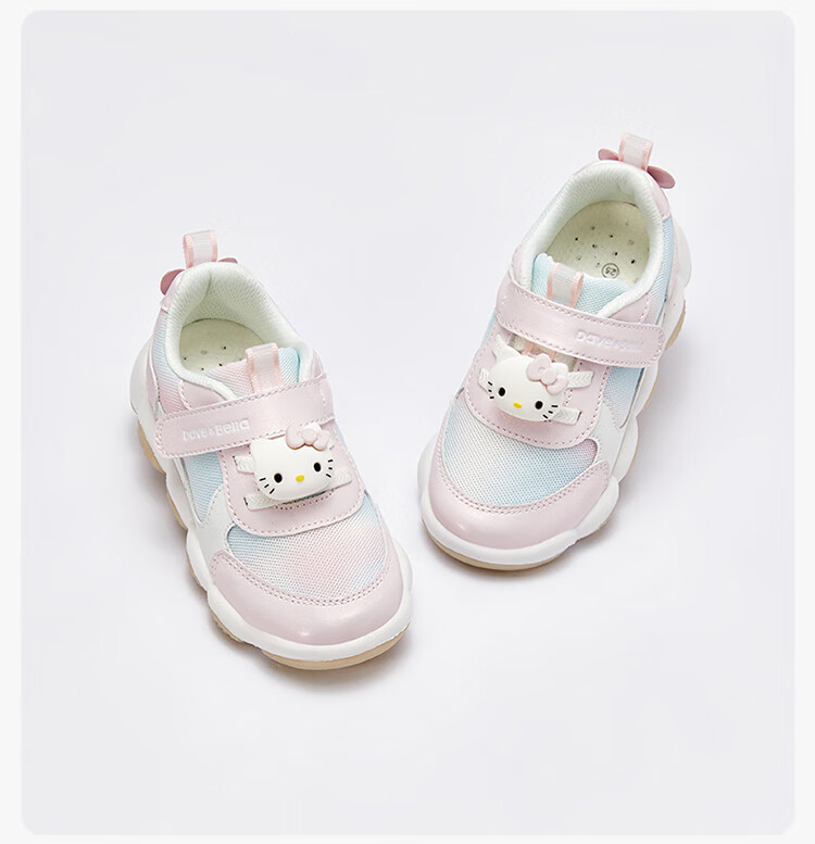 DAVE & BELLA Hello Kitty Kids Light-Up Sneakers Spring Autumn Girls Flashing Shoes 11