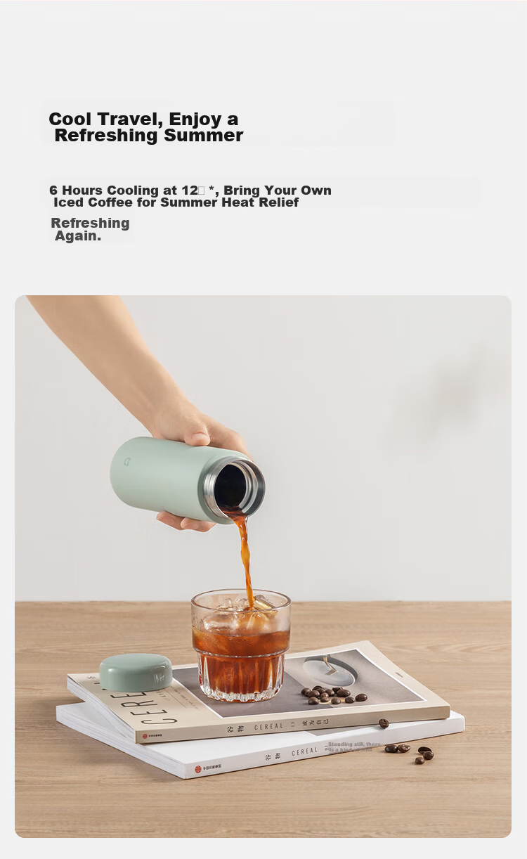 MIJIA Insulated Mug, 316 Stainless Steel Water Cup, Large Capacity Portable Tea Mug for Men And Women, 350ml White 12