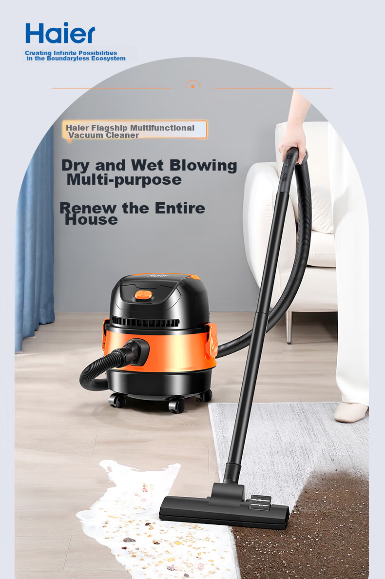 Haier Canister Vacuum Cleaner, Large Capacity, Wet And Dry Blowing, Multi-Functional, for New Home Cleaning, Powerful Suction, Automatic Cord Rewind, HZ-T615 Pro, Best Choice for New Home Cleaning 1