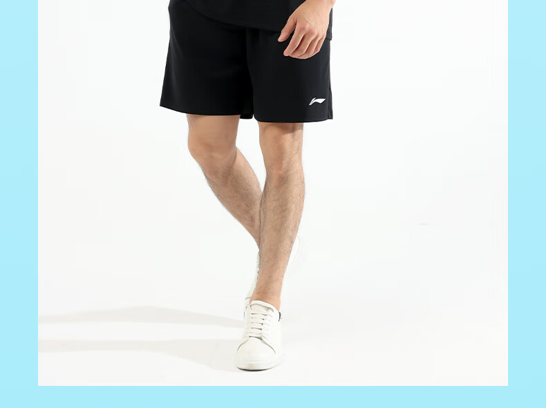 Li-Ning Vest Set, Summer Running Sports, Men's Quick-Dry Shirt, Fitness Breathable Training, Martial Arts Shorts, T-Shirt Two-Piece Set 32