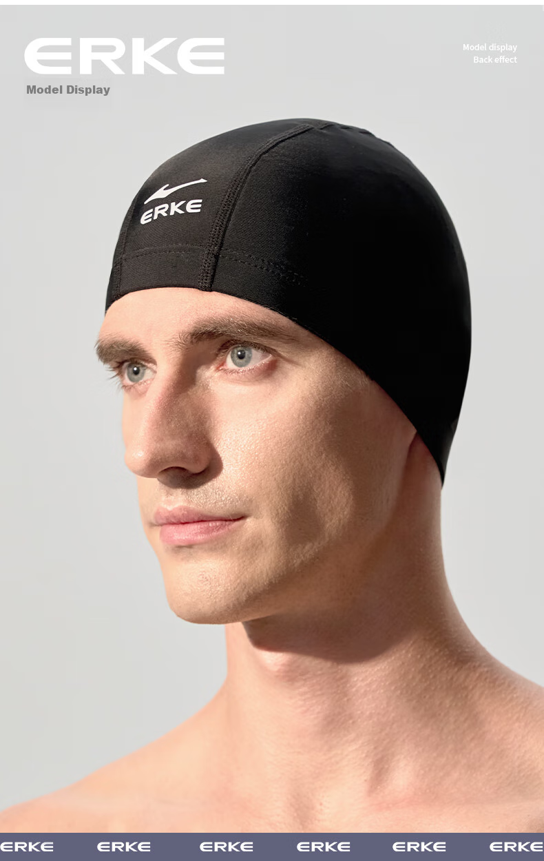 ERKE Swimming Cap, Unisex Adult Professional Swim Training Cap, Skin-Friendly Comfortable Long Hair Non-Binding Swimming Cap 7