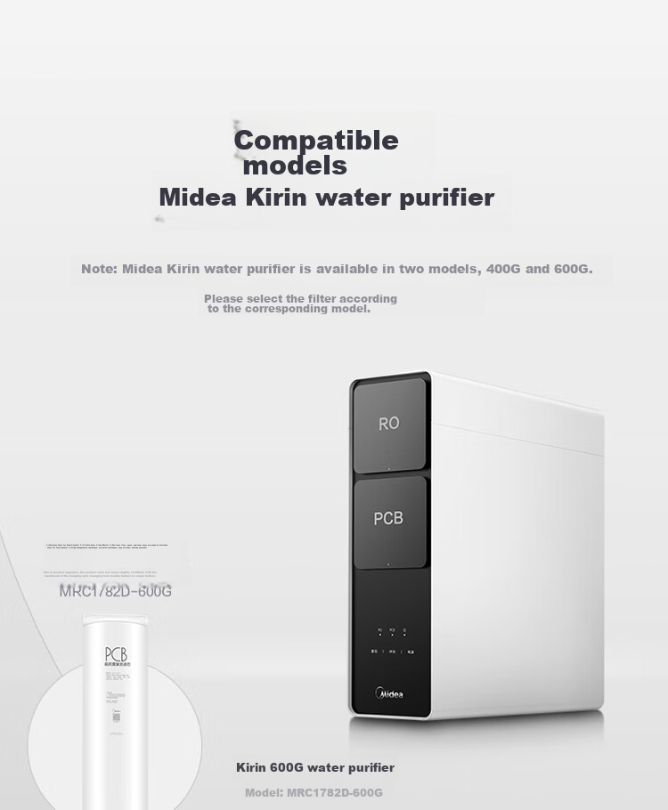 Midea 0 Scale Inhibitor Water Purifier Filter Cartridge 1891B-400G/1782D Old Model, 1916B-800G 1782D-Beverly Hills G5-Best Series-PCB 4