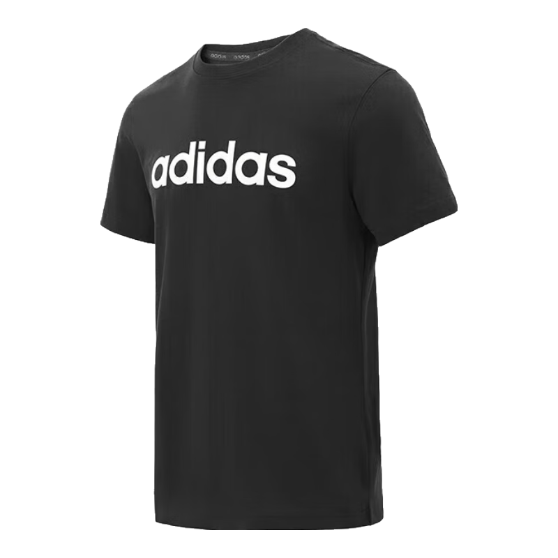 Adidas Cotton Short-Sleeve T-Shirt for Men, Round Neck Undershirt, Casual Versatile Top, Men's Clothing, Size L