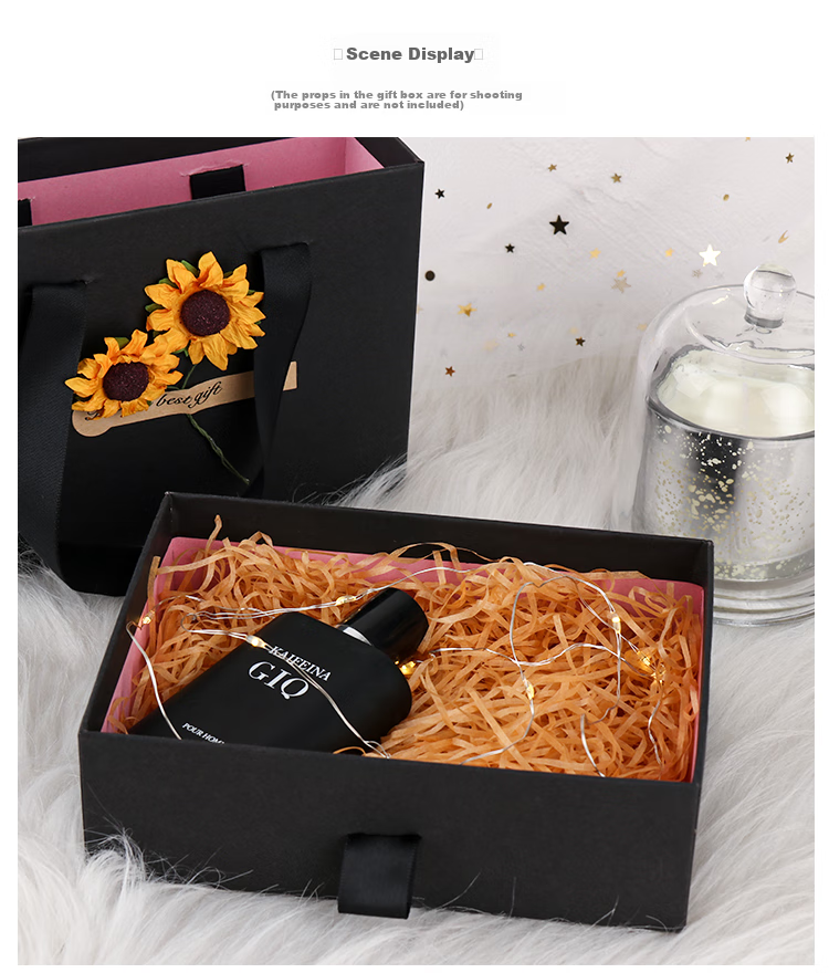 TaTanice Gift Box, Empty Box for Festivals And Birthdays, Gift Packaging Box, Companion Gift, Starry Black And Gold 5