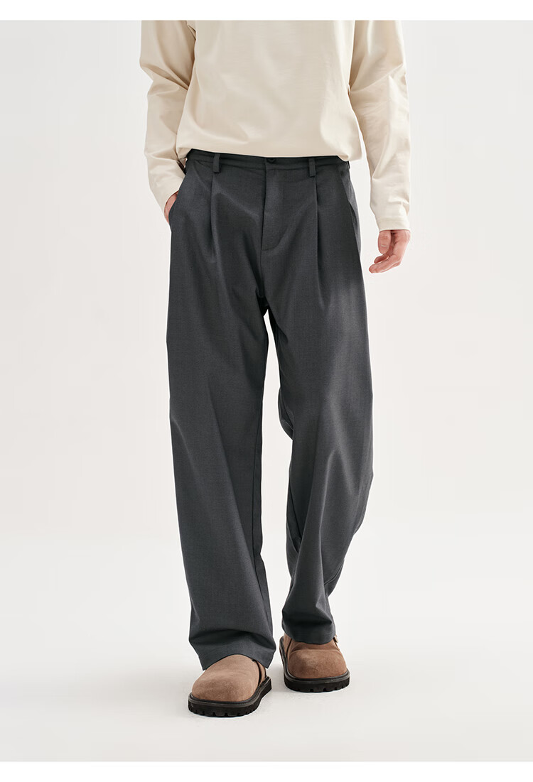 CHINISM CH Men's Trousers, Spring And Autumn Style, Loose-Fitting, Soft, Versatile, Straight-Leg, Draping, American-Style Casual Pants for Men, CCKB18N3157 11