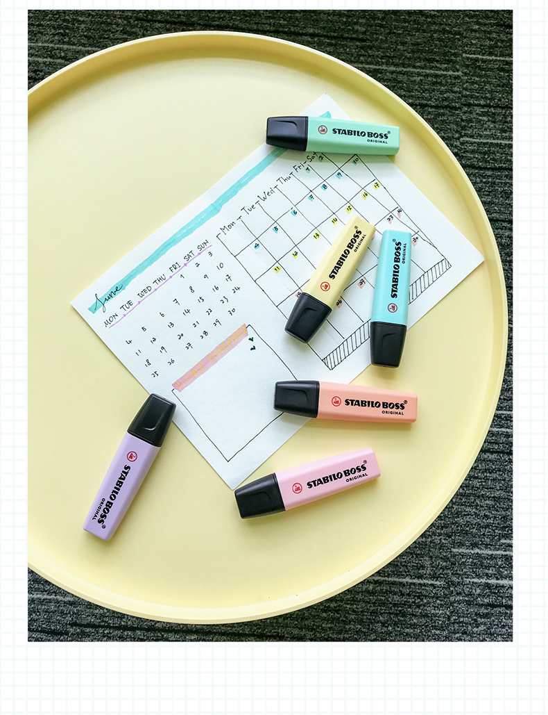 STABILO Macaron Highlighter, Large Capacity Colorful Light Pastel Fluorescent Marker Pen, 70/155 Light Misty Purple (Single Pen) 8
