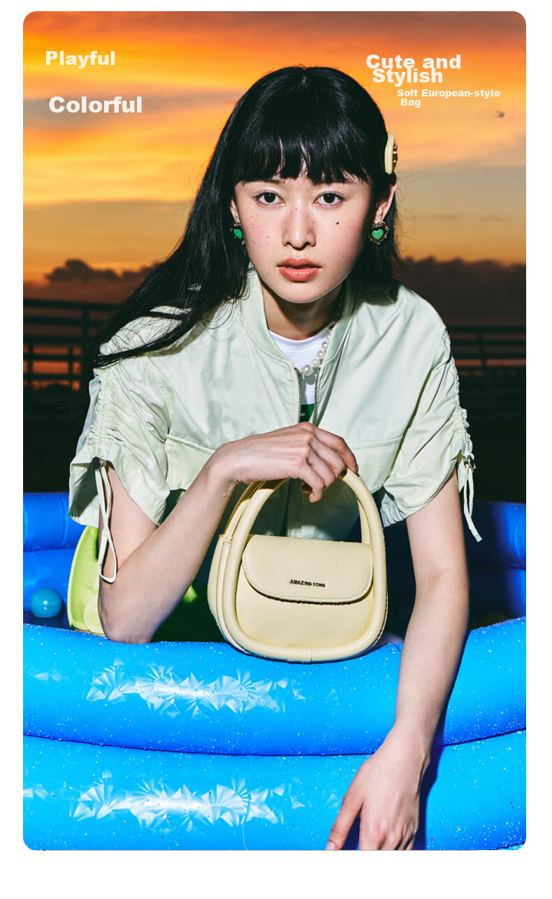 AMAZING SONG Soft European Bag Medium Size Shoulder Crossbody Bag Fashionable Cowhide Work Commute High-End Handbag Small Purse Birthday Gift 2