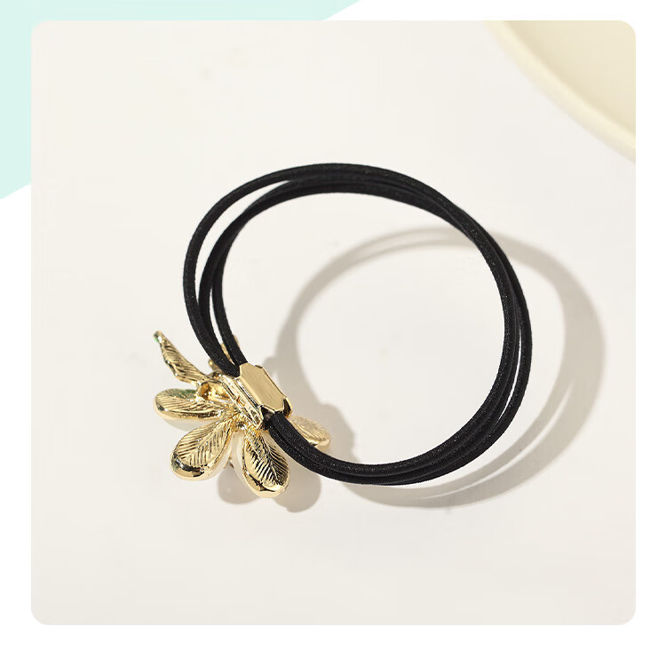 CHIMERA High-End Hair Tie, Cat's Eye Stone Four-Leaf Clover Hair Clip, Ponytail Elastic Band, Birthday Gift for Wome 18