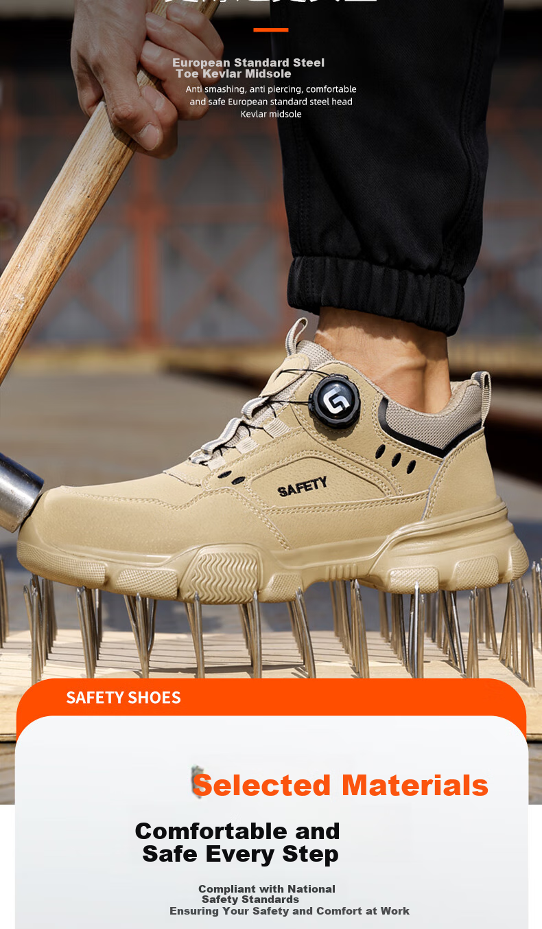 Fumeier Safety Shoes for Men, High-Top Steel Toe Cap, Anti-Smashing And Puncture-Resistant, Ultra-Light Comfortable Soft Sole Work Boots F078-1 Size 38 3