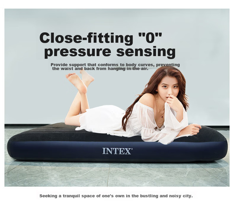 INTEX Built-In Electric Pump USB Port Three-Person Automatic Inflatable Mattress Nap Tent Pad Moisture-Proof Mat Folding Bed 66129N 6
