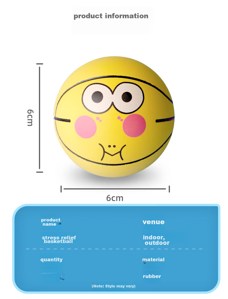 TaTanice Elastic Ball Toy, Outdoor Rubber Bouncy Ball, Hand-Grabbing Pat Ball, Mini Basketball, Leather Ball, Children's Birthday Gift 12