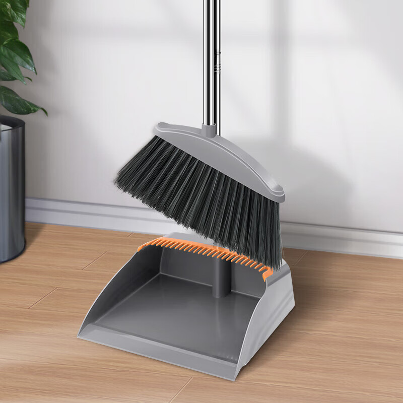 Lilin Windproof Broom with Comb-Shaped Dustpan, Sweeping Set for Home Use, 2-Piece Combinatio