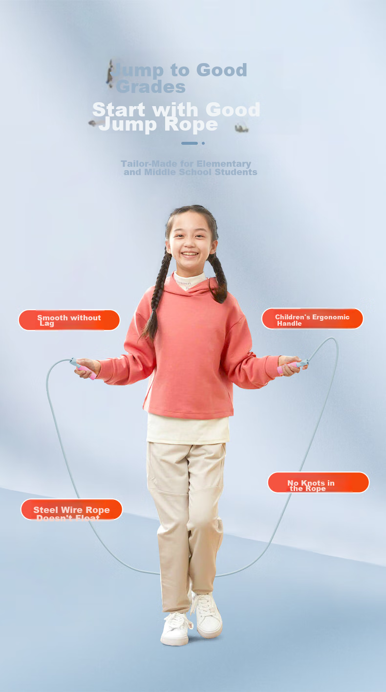 Li-Ning Children's Jump Rope for Primary And Secondary School Students, Kindergarten Speed Competition Exam Training And Competition, Specialized Non-Tangling Rope 4