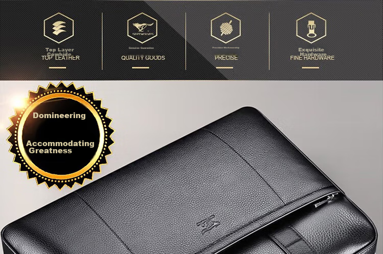 SEPTWOLVES Briefcase for Men, Top-Grain Leather Business Shoulder Crossbody Large Capacity 15.6-Inch Laptop Handbag, Holiday Gift 3