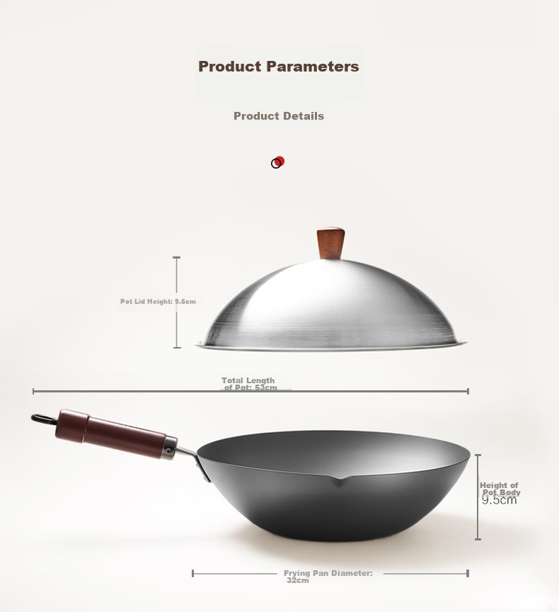 RIVER LIGHT Japanese Imported Cast Iron Wok Pan Versatile 30cm Cooking Pan for Home Use, Compatible with Induction And Gas Stoves 13