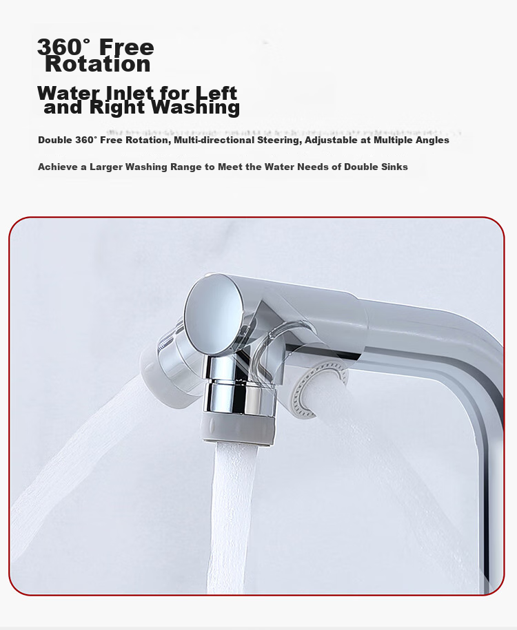 Larsd Wall-Mounted Kitchen Faucet, Hot And Cold Rotatable Sink Mixer Tap for Balcony, LD75032 4