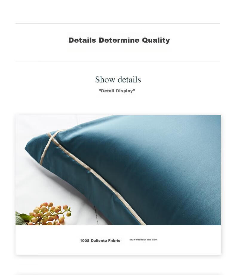 Canasin Hotel Bedding, 100-Piece Pure Cotton Bedding Set, Satin Bedding Set with Bed Sheet, Duvet Cover, Pillowcases, Gray, for 1.8-Meter Bed 11