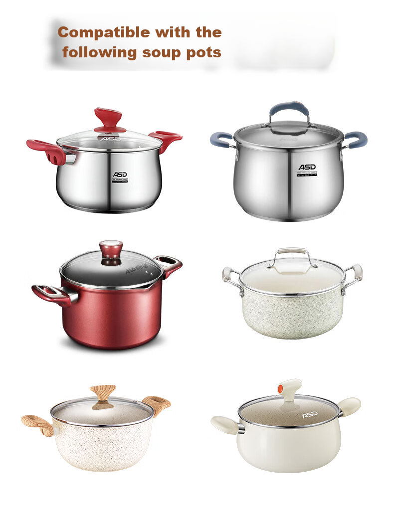 ASD Steamer Pot, Soup Pot, 304 Stainless Steel Steaming Basket, Steaming Tray, Steamer 24CM ZS24Z3WG 2