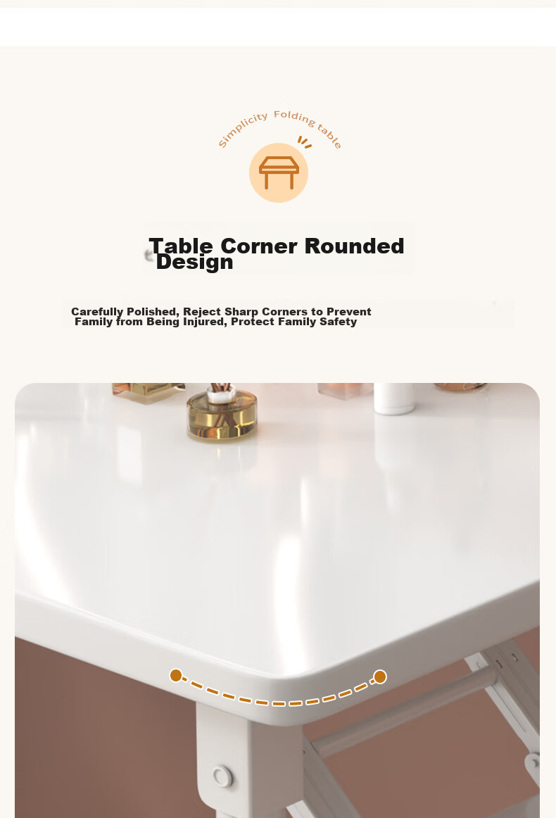 Chibailun Folding Table Computer Desk Home Bedroom Study Writing Desk Simple Bedside Desk Dining Table 100*60 6
