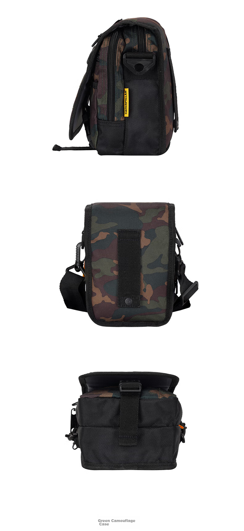 CAT Crossbody Bag, Shoulder Bag, Casual Mini Purse, Belt Bag, Flip-Top Bag, Tactical Workwear Gift, Dark Pattern Black 84172 9