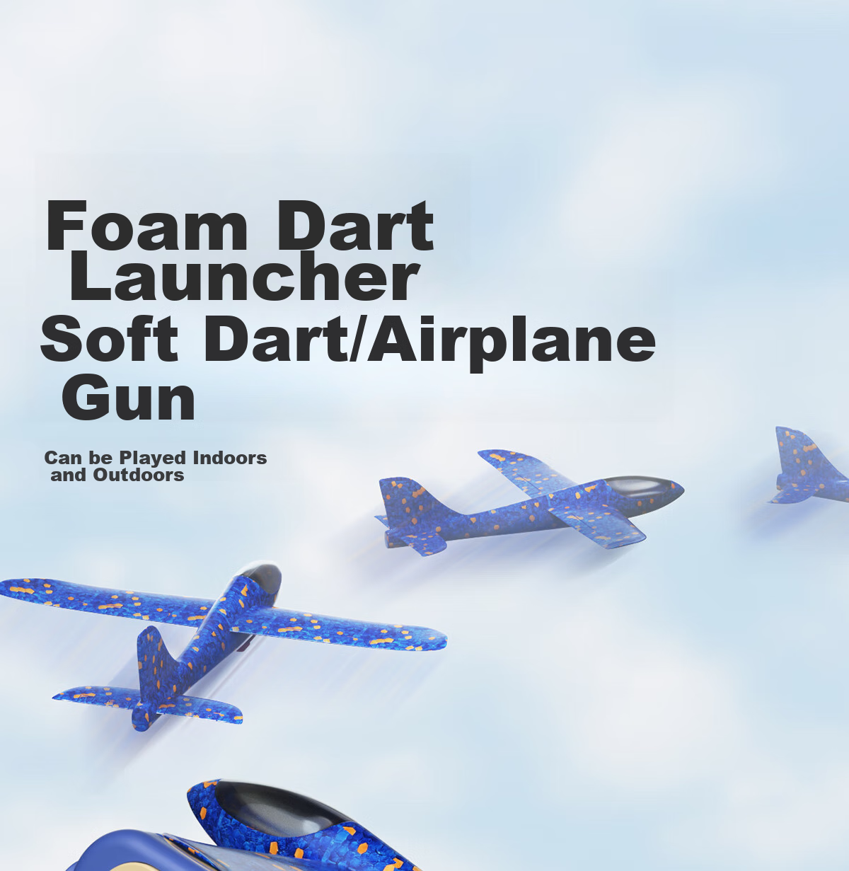 Dimoarch Airplane Toy, Foam Children's Aircraft Model, Outdoor Parent-Child Interactive Gliding And Ejection Soft Bullet Gun, Birthday Gift, Red 1