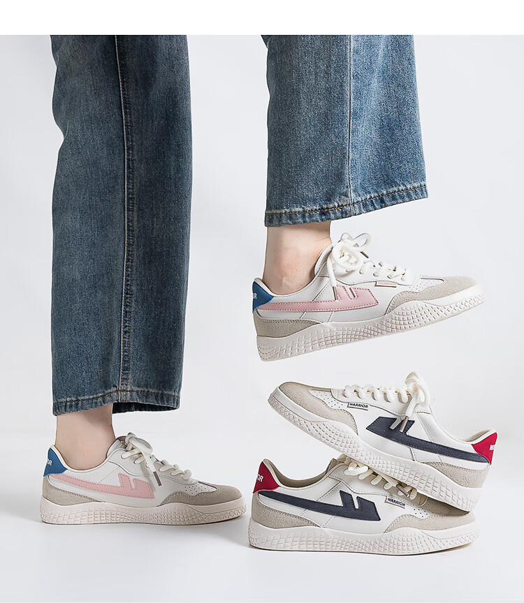 Warrior Official Women's Training Shoes 2026 New Versatile Simple Casual Sneakers Women Beige Gray Dark Blue Size 39 18