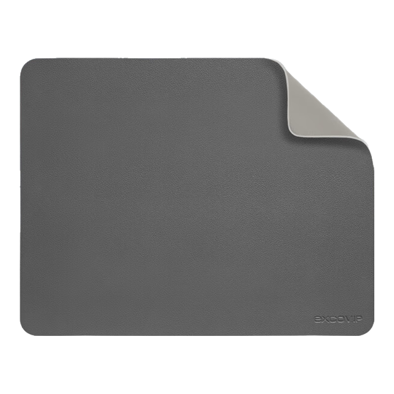 EXCO Dark Gray + Light Gray Mouse Pad, Large Size, Double-Sided Leather, Laptop Office Waterproof Leather Gaming Hard Desk Mat, Washable, 0145