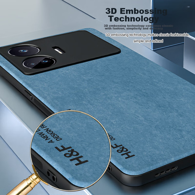 Чехол HotFire для Realme GT Neo5 SE, искусственная кожа "овечья", защита камеры, дымчато-серый