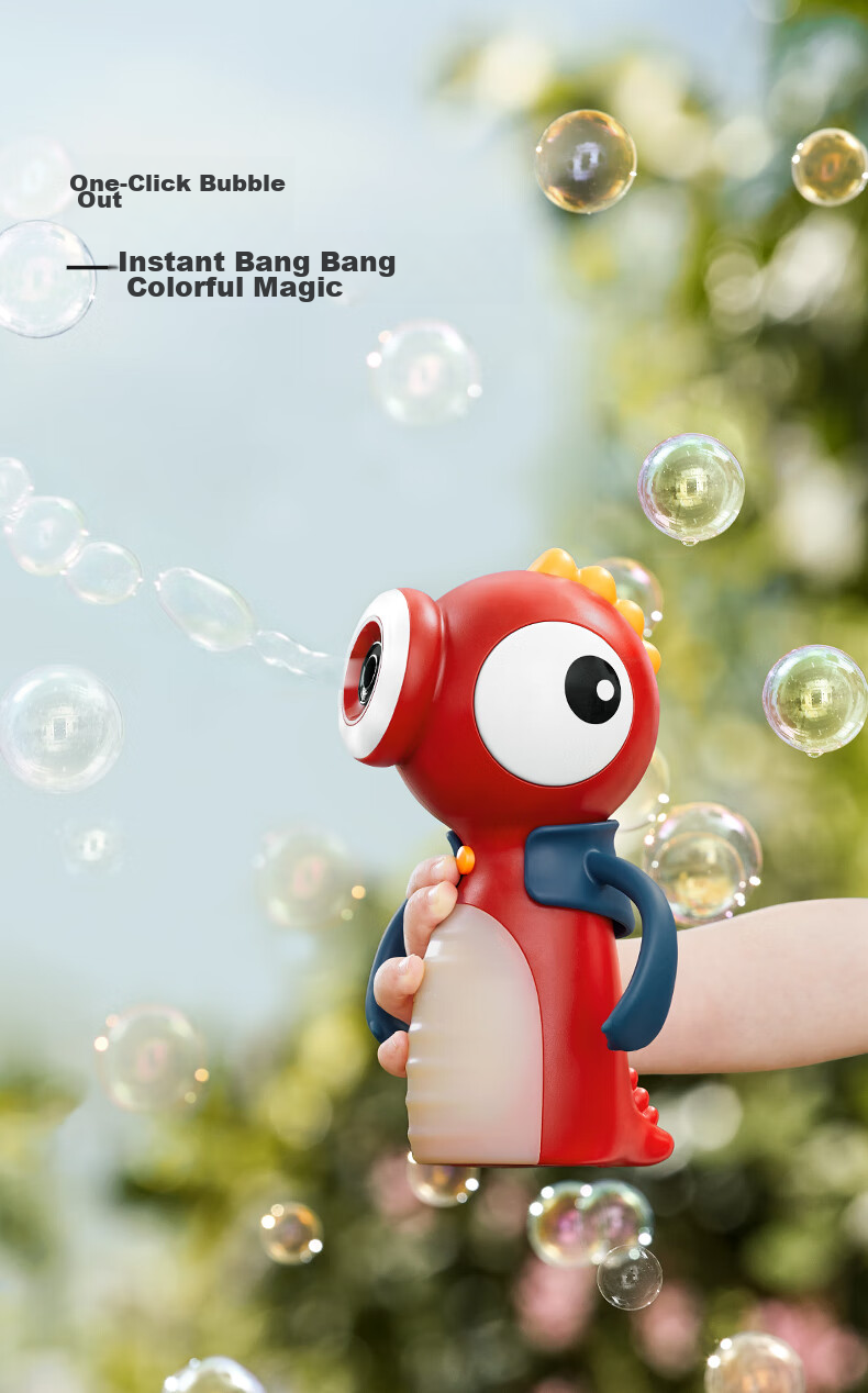 Babycare West Highland Handheld Bubble Wand Bubble Machine Electric Outdoor Toy for Children Ages 3-6 Baby Gift - Moon Porcelain White 4