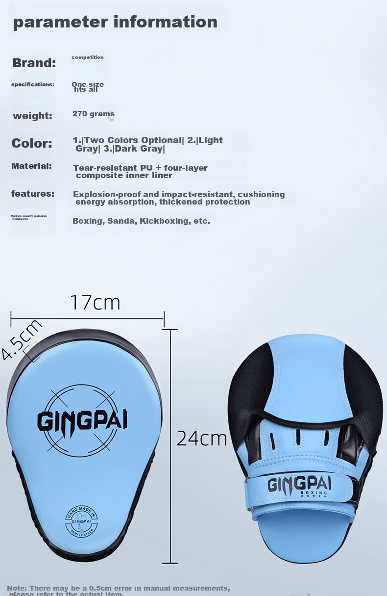 Jingpai Children's Sanda Fighting Target Foot Target Parent-Child Set, Home Exercise for Adults And Kids, Boxing Gloves, Sky Blue Color 12