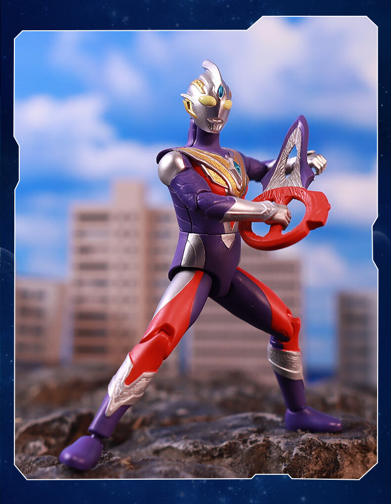 LDCX Dijasailo Blaze Ultraman Action Figure Set Gift Box Toy for Boys Children's Birthday New Year Christmas Gift 8