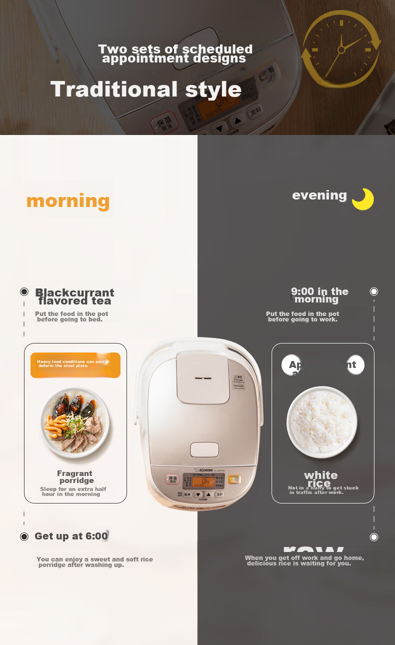 ZO JIRUSHI Rice Cooker, Multifunctional, Microcomputer-Controlled Smart Rice Cooker, Programmable Rice Cooker, 5L NL-DRH18C (Serves 4-5 People) 9
