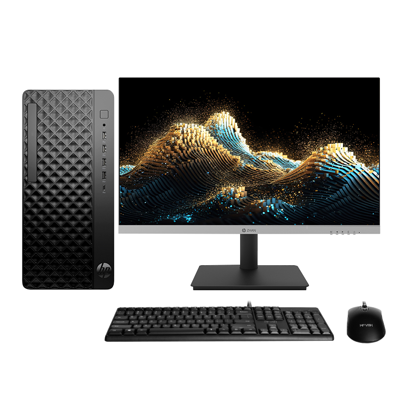 HP Zhan99 High-Performance Desktop Computer (AMD Ryzen R5-8500G, 16GB RAM, 1TB Storage) 23.8-Inch Eye-Protection Large Screen Light Chasing AI Computing for Business, Office And Study