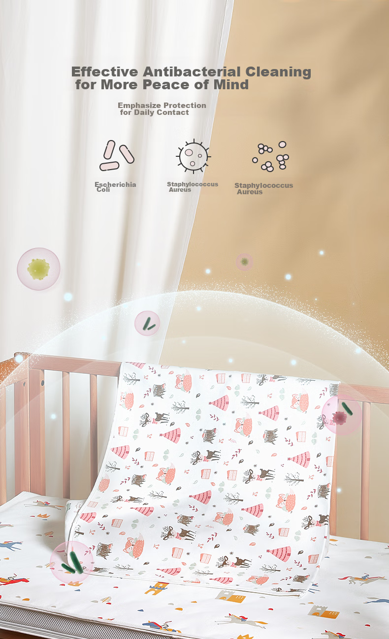 AIBEDILA Baby Diaper Pad, Pure Cotton Breathable Summer Waterproof Washable Menstrual Pad for Children And Infants, Class A Diaper Pad, 80*100 2