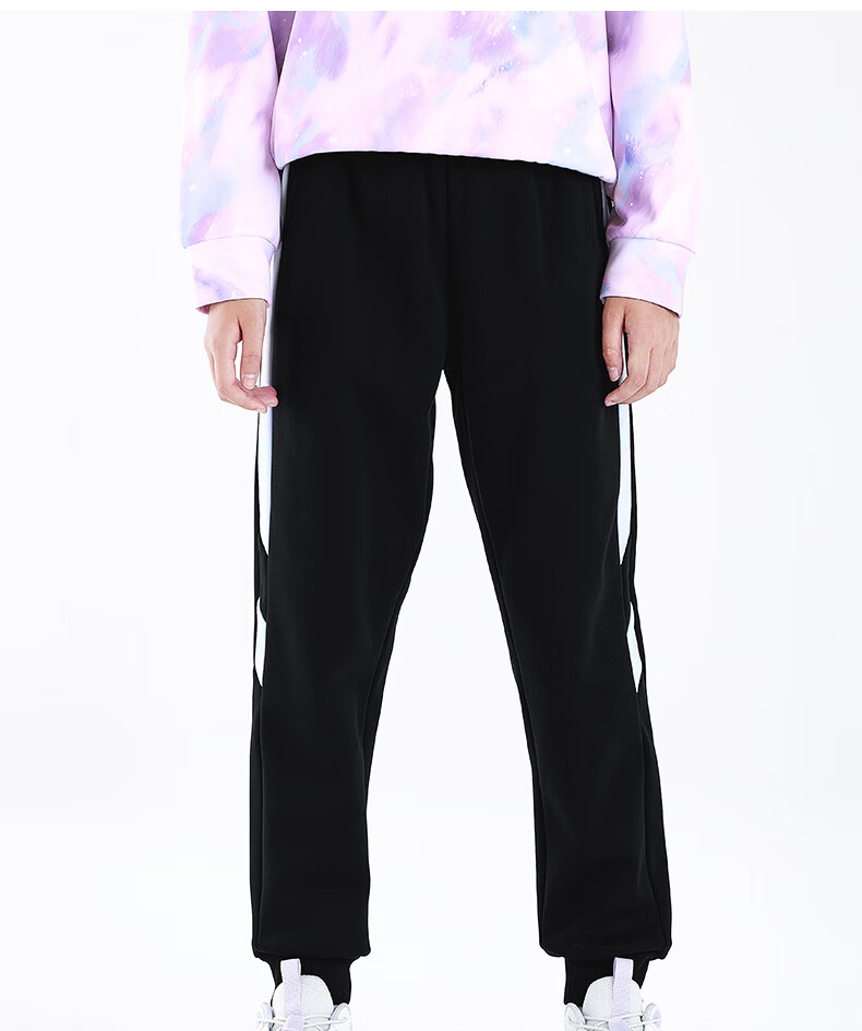 361° Kids Girls' Long Pants 2025 Winter Elastic Knit Fleece Lined Warm Pants Black Size 150 8