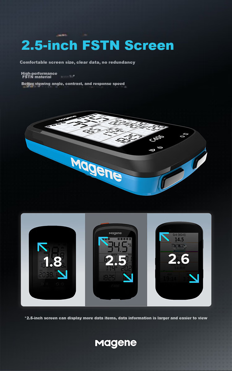 Magene C416 Bike Computer, Mountain And Road Bicycle Smart GPS Bluetooth Wireless Waterproof Odometer, Cycling Equipment Accessory 7
