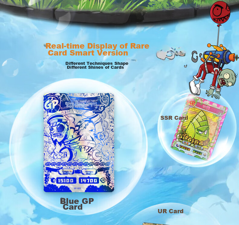 Qiji Plant Vs. Zombies Card Game 2nd Edition Classic Version AR Battle Cards Limited Edition Mid-Autumn Festival National Day Children's Toy for Boys 6