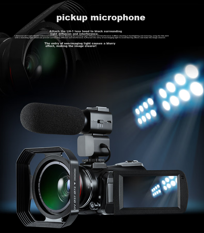 ORDRO AC5Plus 5K Camera, 4K Digital Camera, DV Professional All-In Recorder, 12x Optical Zoom, 1200x Dynamic Zoom, for Home Use And Live Streaming, Suitable for Travel 27
