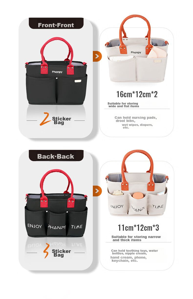 Xiaoyaxiang Mommy Bag Large Capacity Shoulder Crossbody Handheld Mom Bag Baby Outdoor Lightweight Maternity Bag (Yiqiu) 5