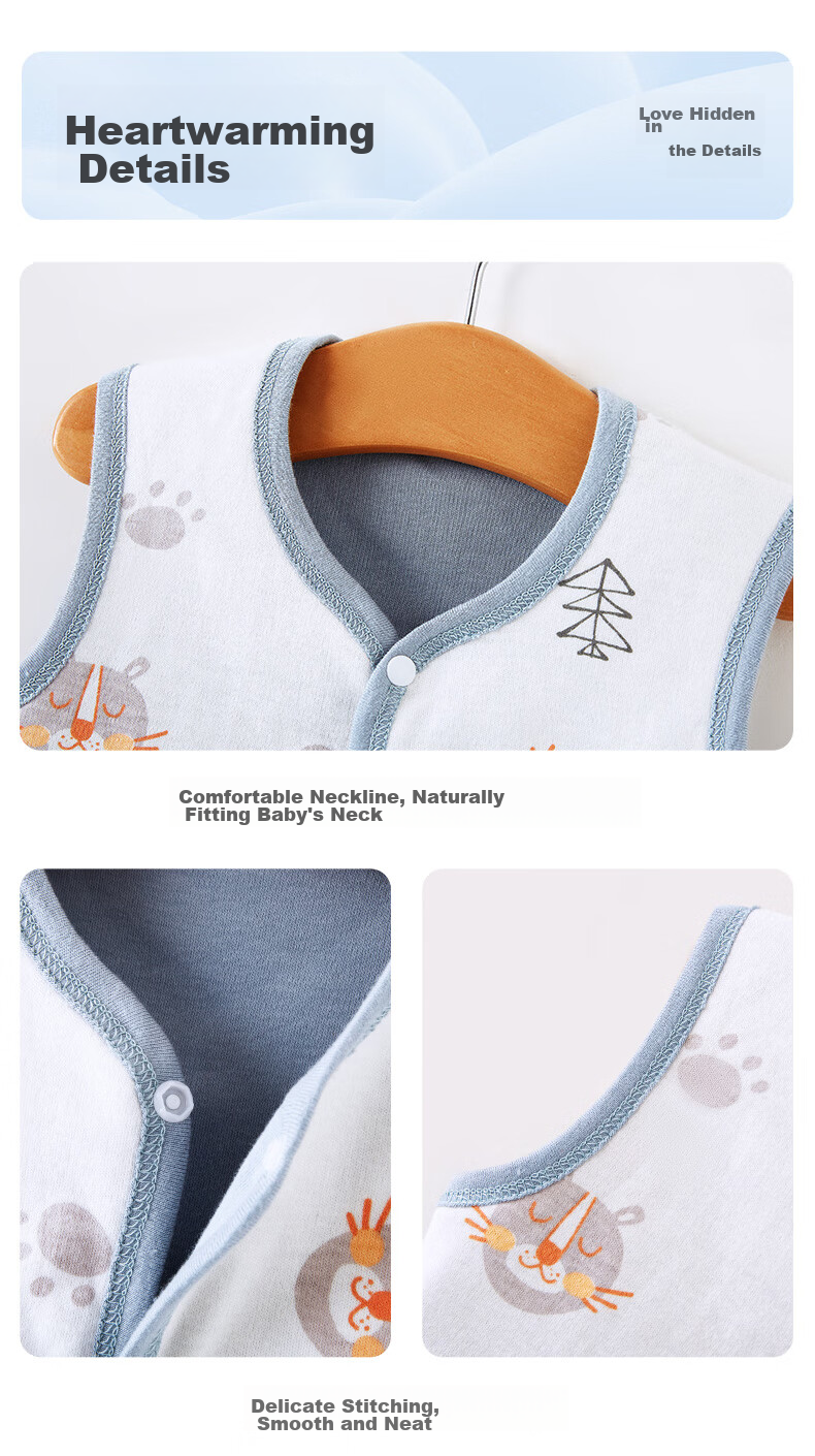 Shubeiyi Baby Clothes Children's Vest Reversible Waistcoat Infant Sleeveless Jacket Top for Boys And Girls Spring Autumn Warm Vest Yellow Size 66 14