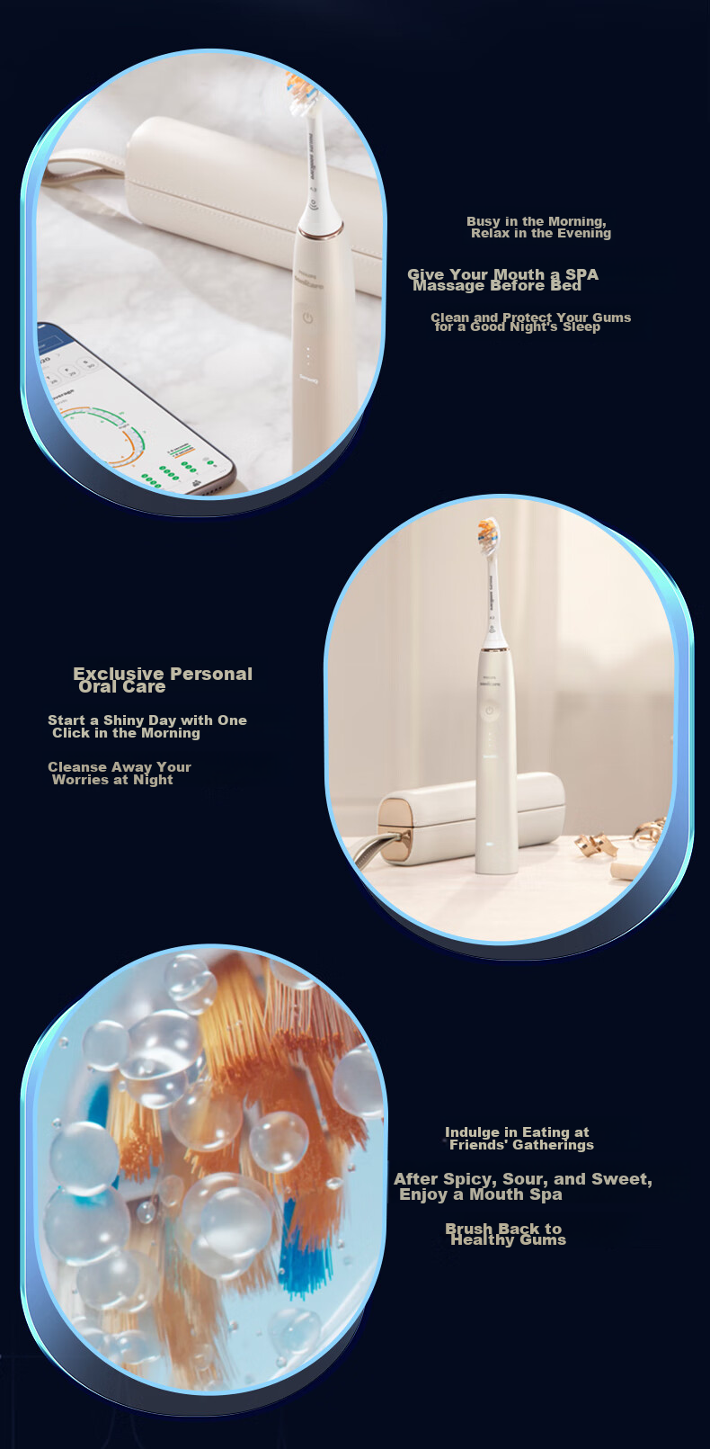 PHILIPS Diamond Ai Electric Toothbrush, One-Touch Ai Automatic Adjustment, Five Smart Sensing Chips, Ai Intelligent Premium Brush Head, HX9996-13 Pink 16