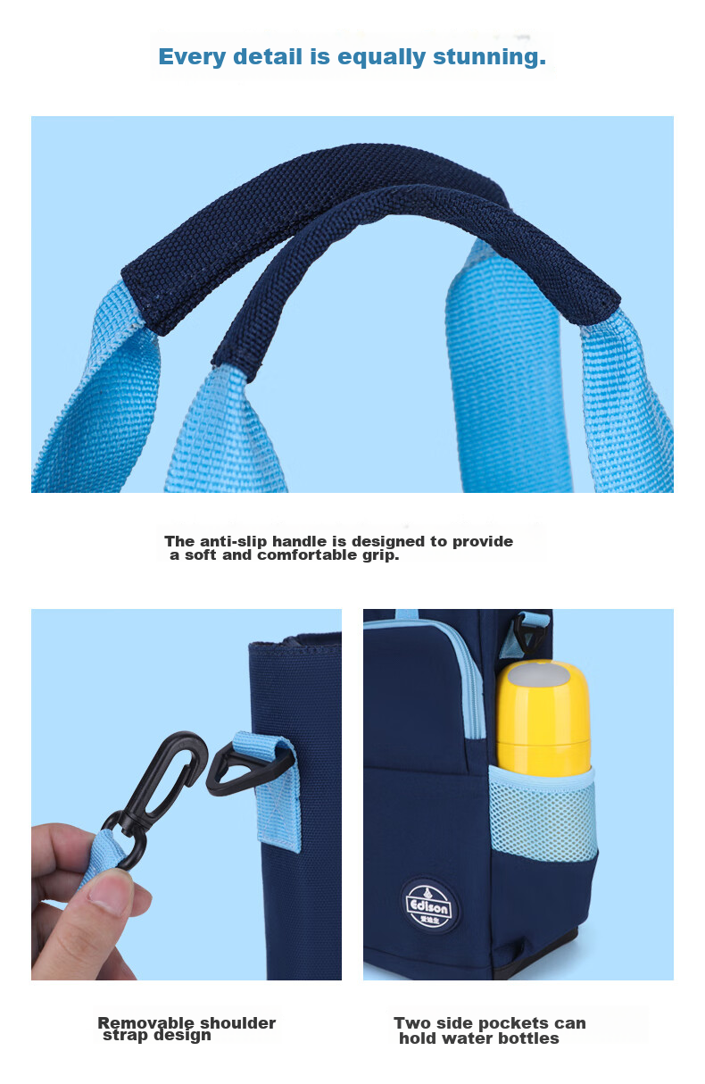 Edison Handheld Tutoring Bag for Female Primary And Secondary School Students, Shoulder Crossbody Bag, After-School Tutoring Bag, Water-Resistant Art Bag BX03-2 9