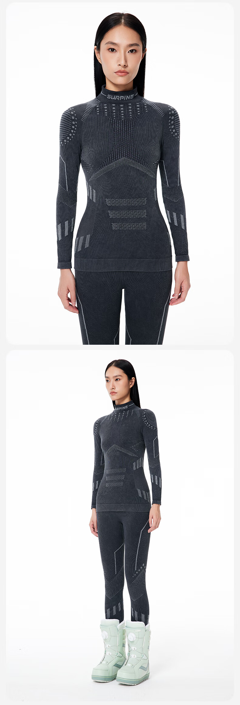 SURPINE Fearless Series, Oirunke Design Style, Moisture-Wicking Quick-Dry Ski Warm Functional Clothing for Men And Wome 6