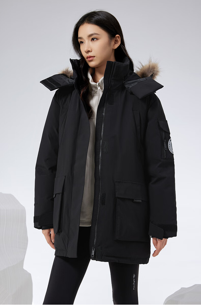 CAMEL [Wang Junkai's Choice] Outdoor down Jacket for Men And Women, Mid-Length Style, 700 Fill Power, Water-Repellent, Thickened, Cold-Resistant Coat 30