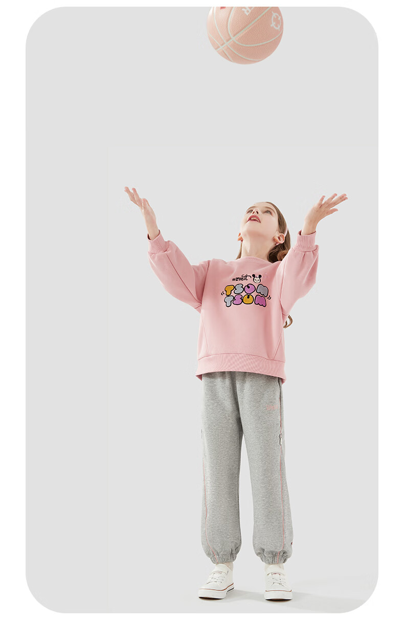 Disney Children's Pants Spring And Autumn Girls' Sweatpants Kids' Casual Trousers Children's Clothing T91127 Light Gray 120cm 9
