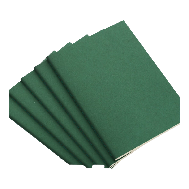 Faramon 5 B5 Notebooks, 50 Sheets Each, Kraft Paper, Thick Lined, Soft Cover, Student Exercise Books, Journal, Office Minimalist Diary, 5 Books/green/250 Sheets